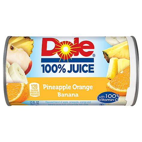 Dole Pineapple Orange Banana 100 Juice 12 Oz Juices Roths