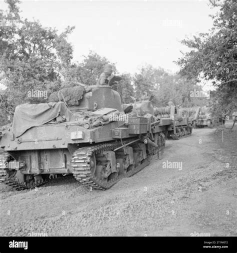 The British Army In Normandy 1944 Sherman Crab Flail Tanks Wait To