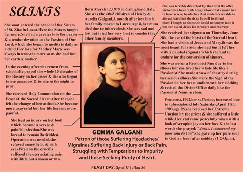 2,590 likes · 6 talking about this. Imitating Christ's Humility: Feast of St Gemma Galgani ...