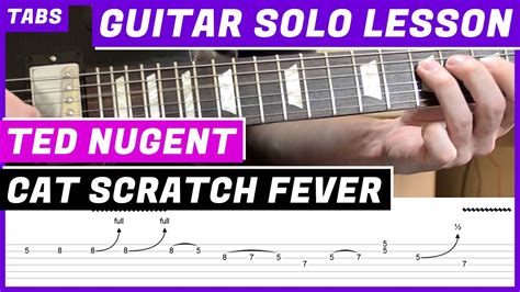 Ted Nugent Cat Scratch Fever Guitar Solo Lesson Guitar Tab