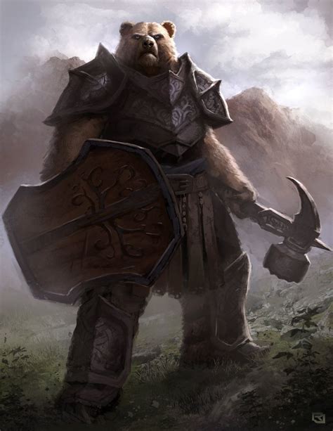 Bear Warrior By Rob On Deviantart Rpg Character