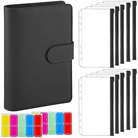 2024 A6 Binder Planner Notebook Binder Pockets Storage Cash Envelope