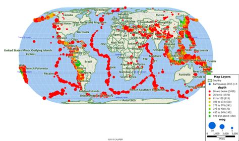 View the latest earthquakes on the interactive map above, displaying the magnitude, location, depth and the event time. Which of the three types of tectonic plate boundaries have ...