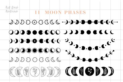 Moon Phase Svg Celestial Svg File For Cricut Boho Clipart Etsy