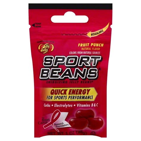 Jelly Belly Sport Beans Energizing Jelly Beans Fruit Punch 1 Oz