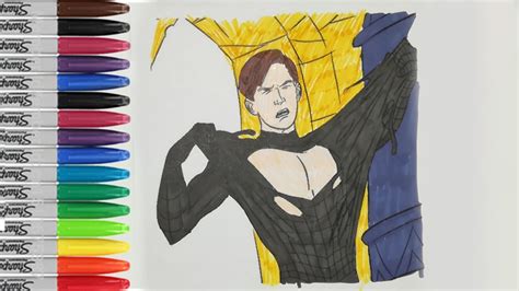 The metamorphosis of the simple teenager peter parker to the crime fighting superhero spiderman leaves top 20 spider coloring pages: Spiderman Takes Black Suit Off Coloring Pages Spiderman ...