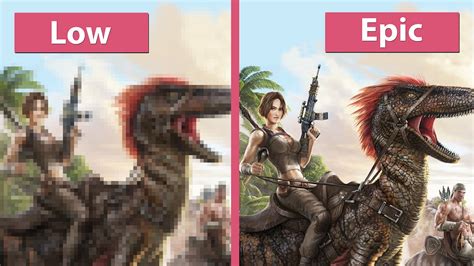 Ark Survival Evolved Pc Low Vs Medium Vs High Vs Epic Graphics Comparison 60fps Fullhd