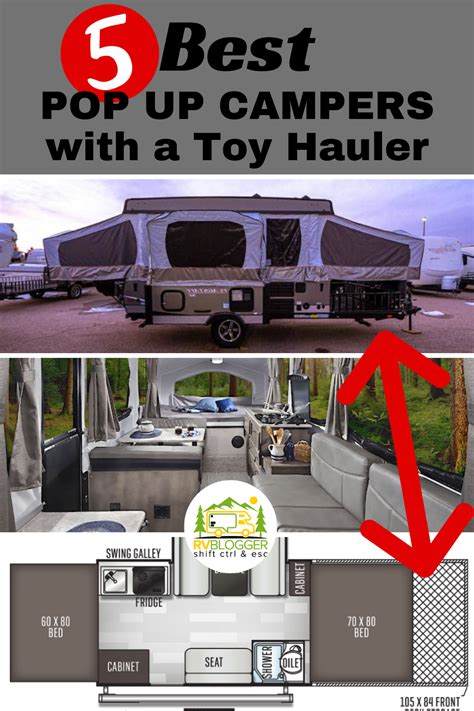 An Rv With The Text 5 Best Pop Up Campers With A Toy Hauler