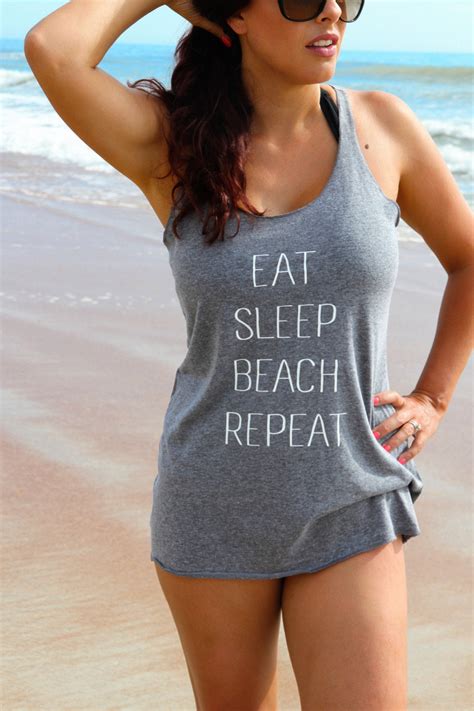 Eat Sleep Beach Repeat Tank Its Your Day Clothing