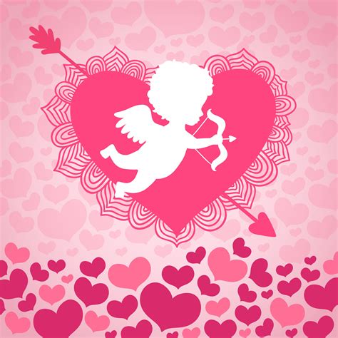 Valentines Day Angel Of Love 429589 Vector Art At Vecteezy