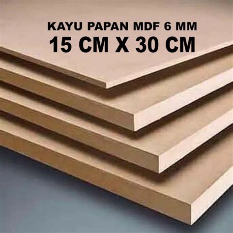 Fasahaya Kayu Papan MDF Ukuran 15 cm x30 cm Tebal 6 mm | Shopee Indonesia