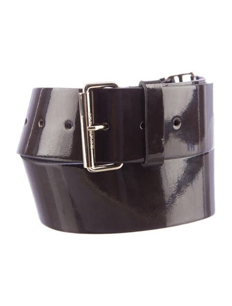 Burberry Patent Leather Belt Accessories Bur The Realreal