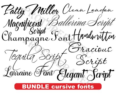 Wedding Font For Cricut Wedding Font Bundle Cursive Fonts For Etsy