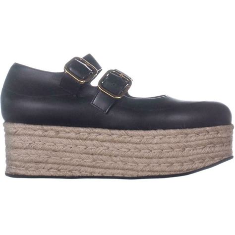 Marni Zpmsw10g06 Espadrilles Mary Jane Platform Flats Black 9 Us 39