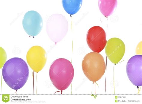 Assortment Of Floating Party Balloons Stock Photo Image Of Midair