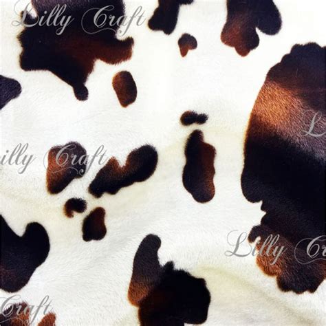 Velboa Brown And Tan Cow Print Low Pile Faux Fur Fabric 58 60 Sold By