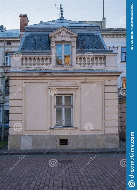 Exterior Shot Of Potocki Palace Situated In Lviv Ukraine Stock Photo