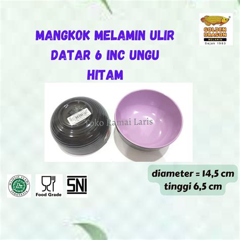 Jual MANGKOK MELAMIN Ulir Datar W06A5 Ungu Tosca Hitam 6 Inch Golden