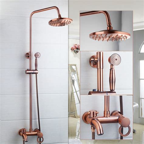 Rain Shower Systemwall Mounted Rainfall Shower Set With 8 Inch Brass