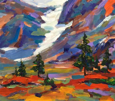 Abstract Autumn Art Canvas Art Autumn Mountain Landscape Painting R
