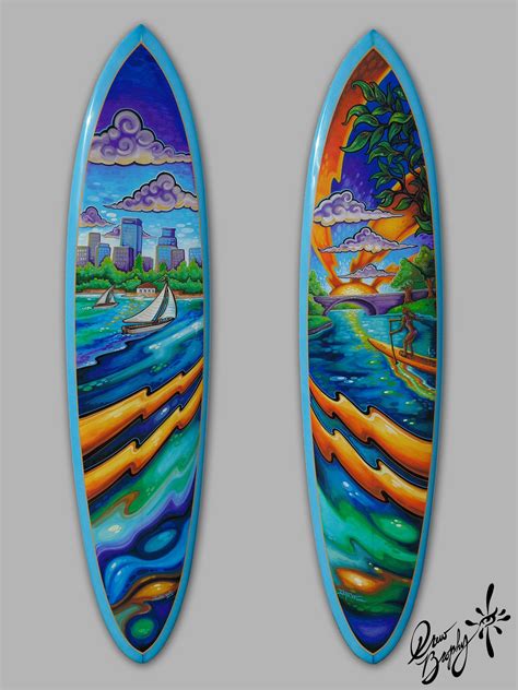 Custom Painted Surfboard Fine Art By Drew Brophy Surfboard Surfboard