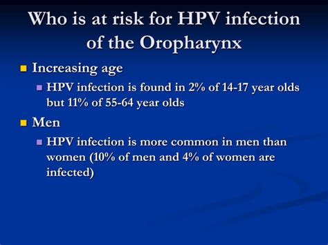 Information For The Patient On Human Papilloma Virus Hpv And Head And