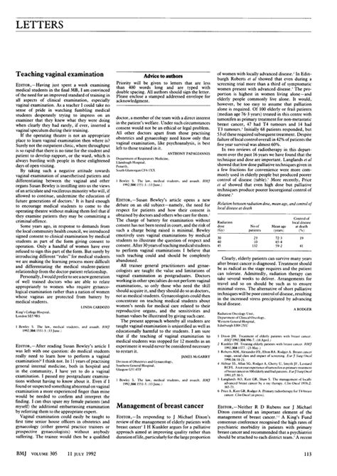 Management Of Breast Cancer The Bmj