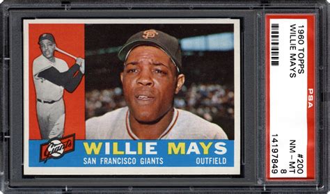 Willie mays baseball card price guide. 1960 Topps Willie Mays | PSA CardFacts™