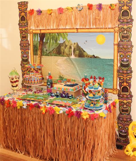 Hawaiian themed wedding favors, decorations, centerpiece ideas, bouquets, boutonnieres, and so much more! Hawaiian Luau Party with Desert Table and Games — Chic ...
