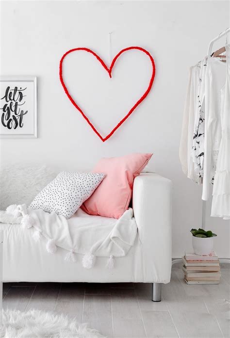 Diy String Heart Wall Art For Valentines Day Shelterness