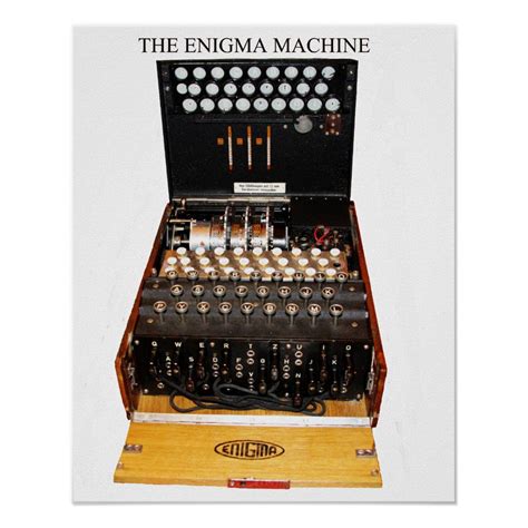 Vintage Enigma Machine Military Secret Codes Poster In