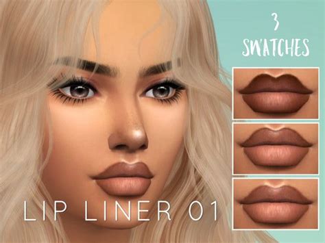 Cutelolxoxs Lip Liner 01 The Sims 4 Packs Lip Liner