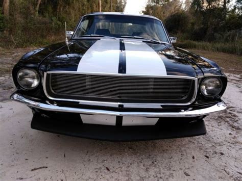 1968 Ford Mustang Black Beauty Wshelby Stripes Classic Ford Mustang