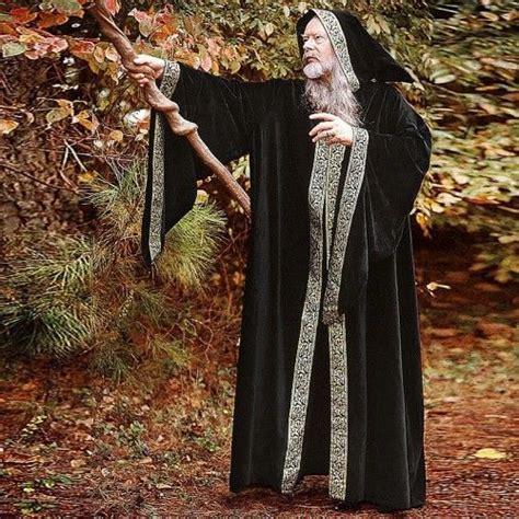 Sorcerer Wizards Hooded Cloak Wizard Costume Wizard Robes Costumes