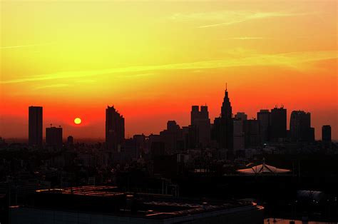 Tokyo Skyline At Sunset Photograph By Vladimir Zakharov Fine Art America