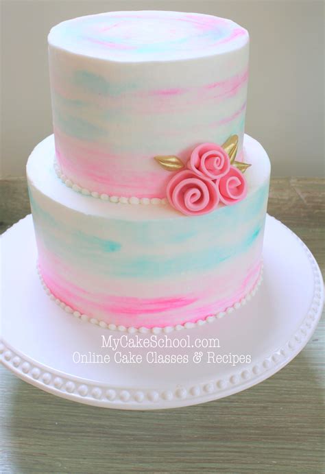 Watercolor Buttercream A Cake Decorating Video My Cake School