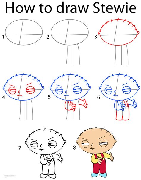 Also draw a circle on top, to complete the hat look. How to Draw Stewie (Step by Step Pictures)