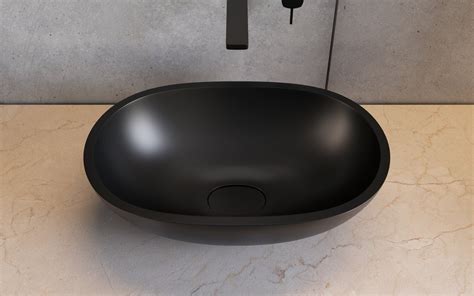 ᐈ Aquatica Karolina 2 Blck Oval Stone Bathroom Vessel Sink Buy Online