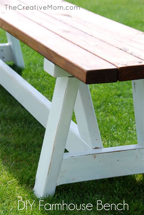 How To Build A Farmhouse Bench For Under 20 The Creative Momthe