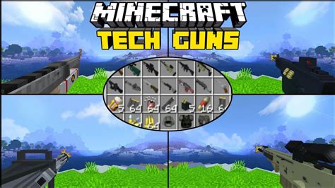 Tech Guns Mod Addon For Minecraft Pebedrock 118 119 3d Guns