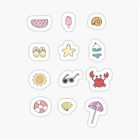 Redbubblecomistickersummer Aesthetic Pack By Favorites