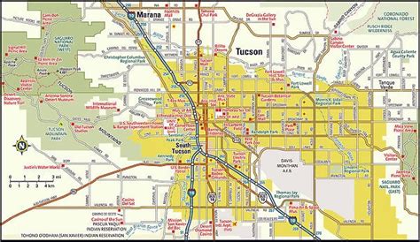 Tucson Arizona Area Map Our Beautiful Pictures Are Available As Framed