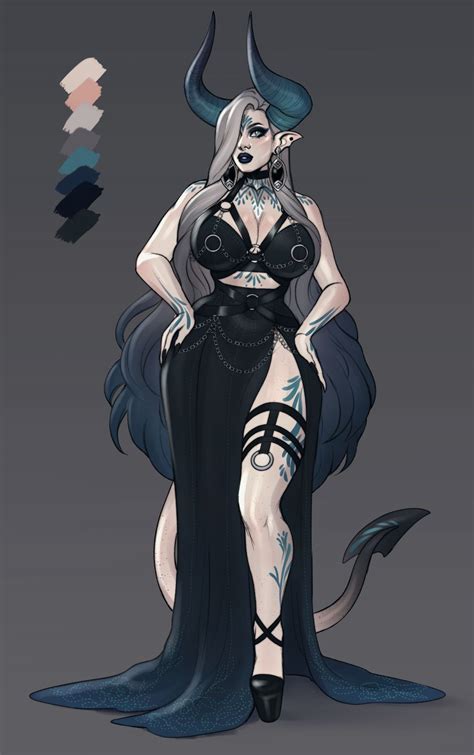 Fancy Goth Demoness Closed By Akira Raikou On Deviantart Fantasy Character Design Character
