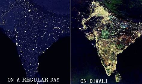 Diwali Image Of Indian Map Taken From Nasa Satellite Is Fake The