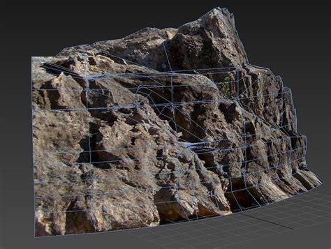 3d Model Low Poly Cliff Rock Vr Ar Low Poly Cgtrader