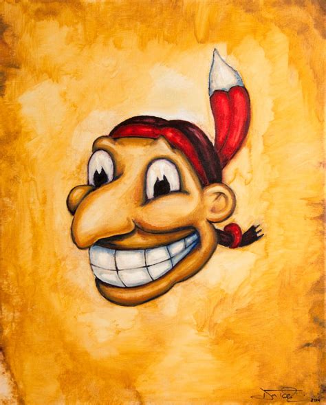 Chief Wahoo Vintage Logo For The Cleveland Indians Art Etsy