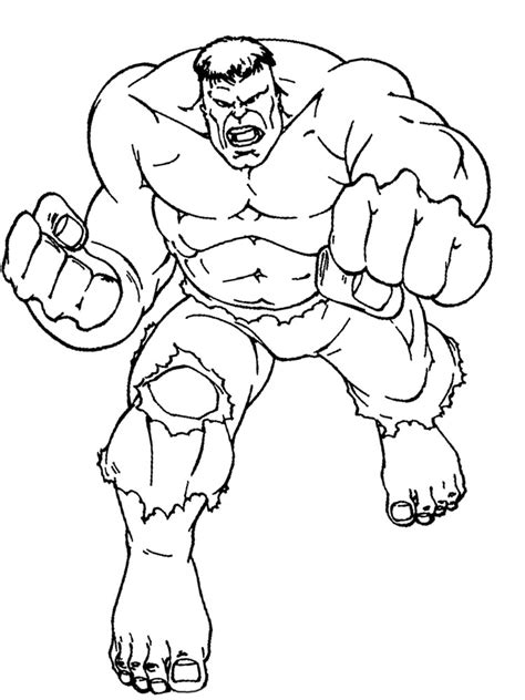 Descargamos dibujos para colorear – Hulk.