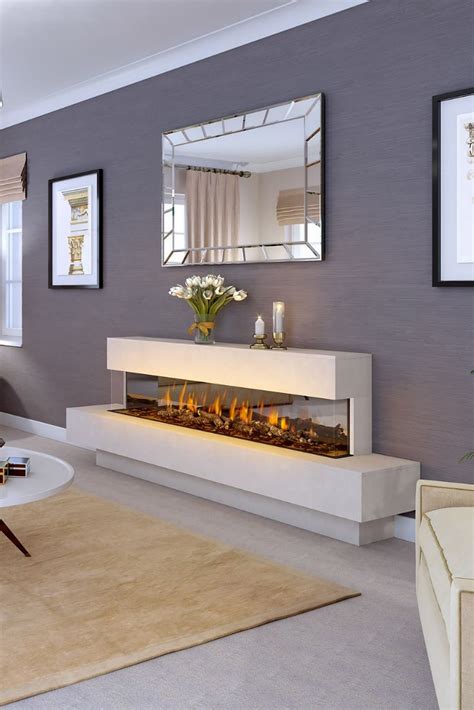 These modern fireplaces can heat rooms of many different sizes, and will do it much more touchstone onyx 50″ electric wall mounted fireplace. #12 Long and Sleek Electric Fireplace Design | Fireplace ...