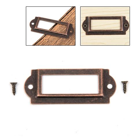 5 out of 5 stars. 5pcs Bronze Tone Metal Frame Drawer Box Case Cabinet Card ...