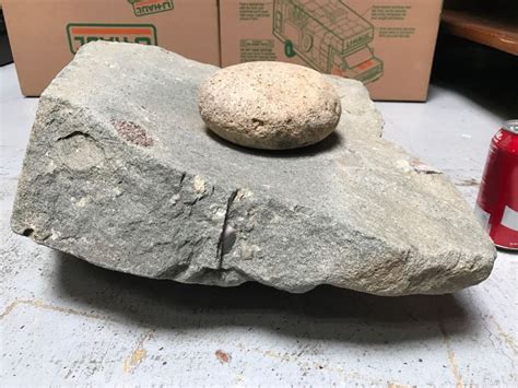 Huge Native American Metate And Mano Grinding Stone